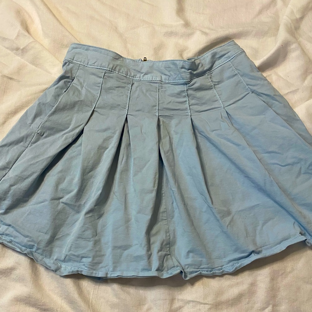 American Eagle Blue Zip Up Skirt